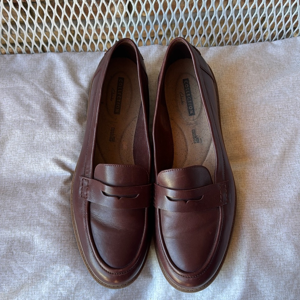 Clarks leather loafers